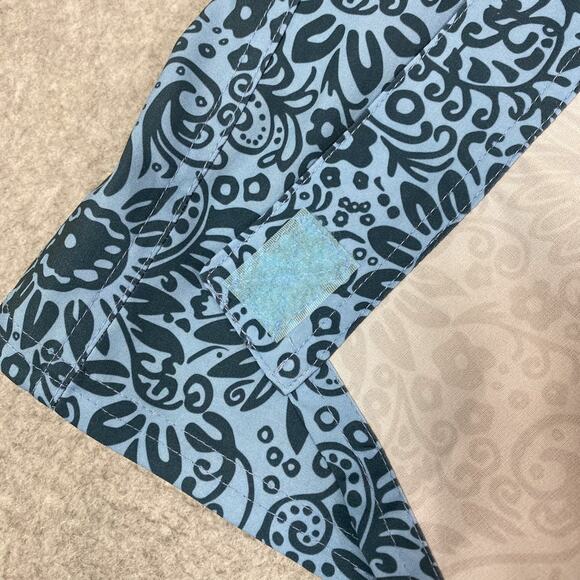 RipSkirt Hawaii Womens XL Blue Floral Wrap Skirt Side Pockets - Picture 6 of 8